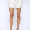 Promo ✨ Fate 👩 women Raise Your Standards Shorts in White Stripe 👍