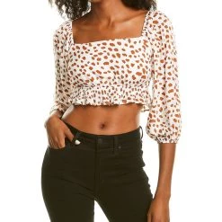 Budget 🔥 women Kerrick Cutout Crop Top 👏