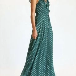 Top 10 🎁 Fate 👩 women Gold Foil Polka Dot Ruffle Neck Maxi 👗 Dress in Ash Teal 🤩 -Deals kerrick Store 340cf231130e4d5abf59b38a339e18f7 e00eb356 698b 40e8 9f72 48d012c35caf 1080x