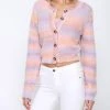 Best deal ⭐ Fate 👩 women Striped Knit Cardigan Sweater Set in Pastel 👏