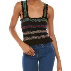 Best Pirce 🌟 women Kerrick Smocked Crop Top 💯