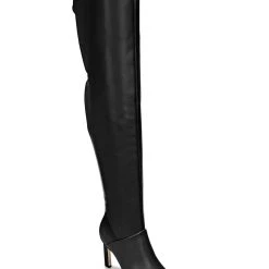 Cheap 😀 Sarto Franco Sarto Callie 2 👩 Womens Faux Leather Pointed Toe Over-The-Knee 🥾 Boots 👍