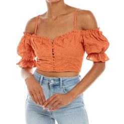 Best reviews of ๐ women Kerrick Eyelet Top ๐คฉ