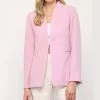 Coupon 👏 Fate 👩 women Inverted Lapel Blazer in Lilac 😍