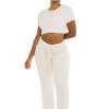 Best Sale 👍 JMP The Label 👩 women Unwind Crop Top Ivory 🔔