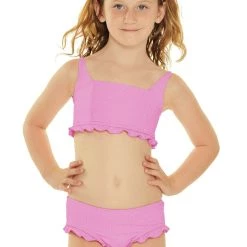 Hot Sale 🌟 JMP The Label kids Mini Zuma 👧 Girls 👙 Bikini Set - Blushing Pink 🧨