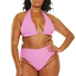 Buy 😉 JMP The Label 👩 women St. Tropez High Apex Ruffle Triangle Top - Blushing Pink 🎉 -Deals kerrick Store 26bd968ba97841629e60d0b790a0b629 1080x