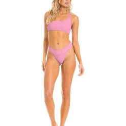 Flash Sale 🤩 JMP The Label 👩 women London Banded Cheeky 👙 Bikini Bottom - Blushing Pink 🌟