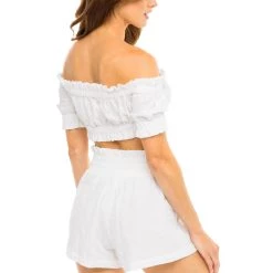 Wholesale 🌟 JMP The Label 👩 women Sunset Off The Shoulder Smocked Crop Top - Magnolia Linen 🌟 -Deals kerrick Store b27564298b444a11840db3620316ca52 b11a1ce7 1ff3 499a a2a5 2dea77282e10 1080x